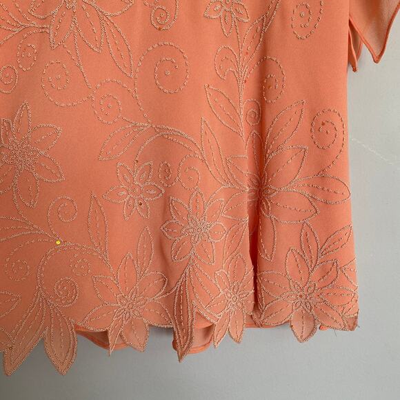 X-NOVA USA Embellished, Sequin, Flutter Sleeve, Flowy Fairy Blouse  - Size XXl - Picture 5 of 7